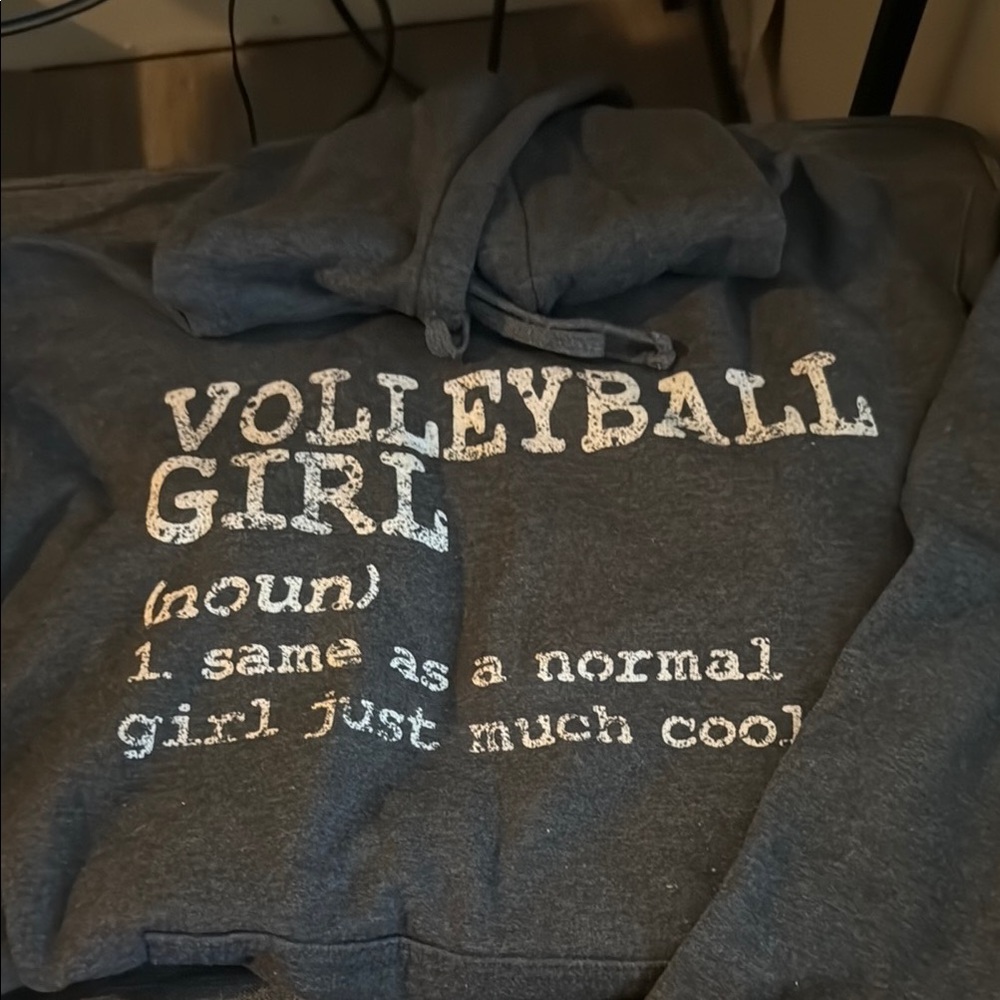 Port and Company Gray Volleyball Girl Hoodie